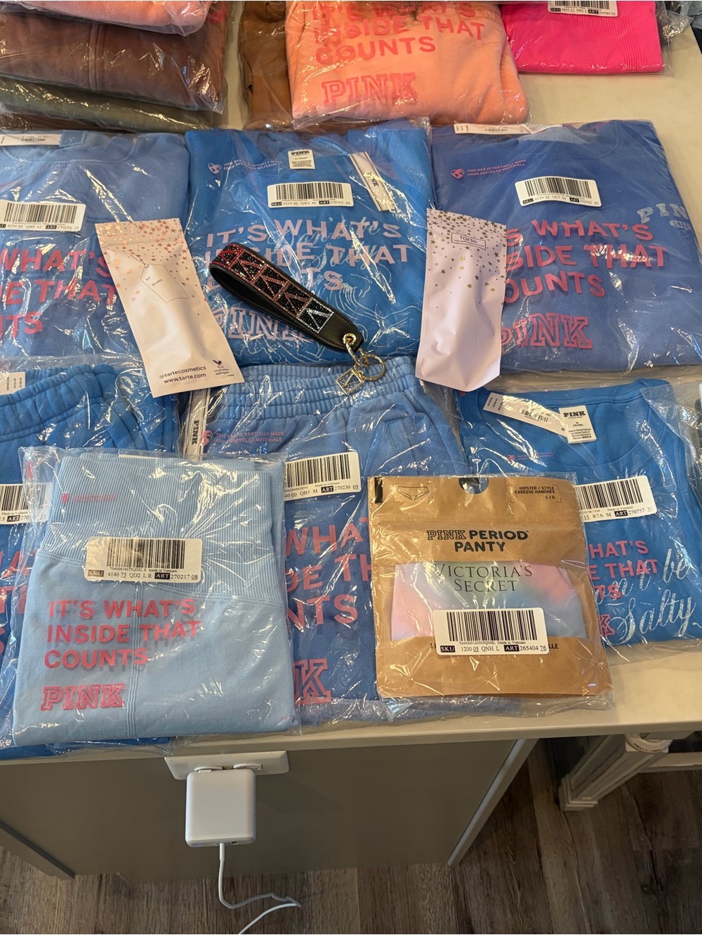 Victoria Secret PINK Sea of Blue sweatshirts, leggings, shorts, t-shirt +more